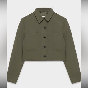 Aritzia Wilfred Smokey Sage Cropped Jacket-Crepette Size S